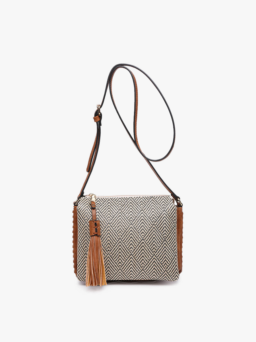 Two-Tone Crossbody w/ 3 Compartments