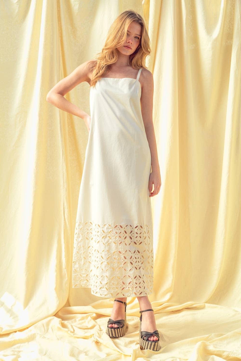 Cream Cotton Maxi Dress – Velvet Fray