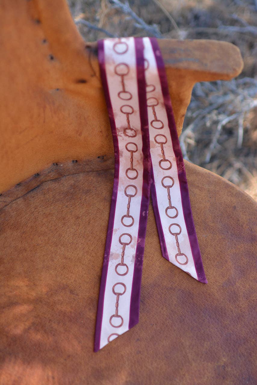 Show Day Dee Ring Snaffle Bit Silk Western Cowgirl Twilly Scarf
