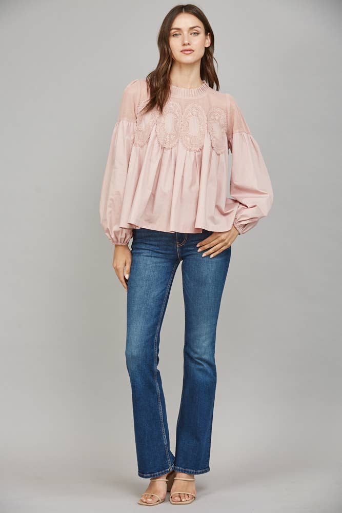 Lace Mauve Blouse
