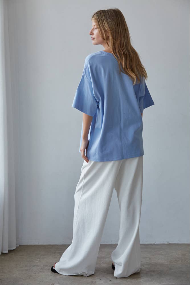 Cotton Drop Shoulder Oversized Shirt
