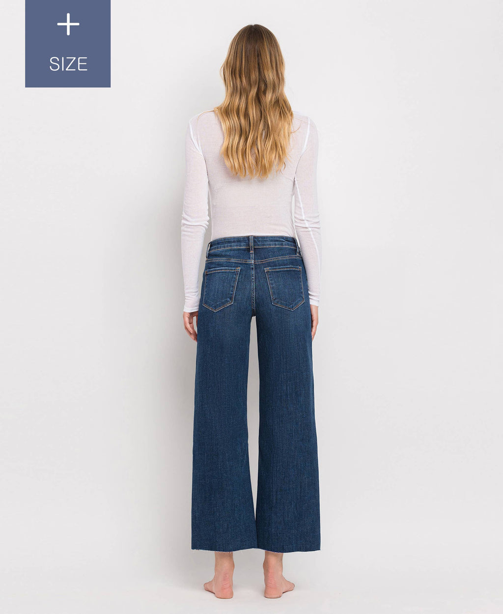 Mid Rise Wide Leg Jean