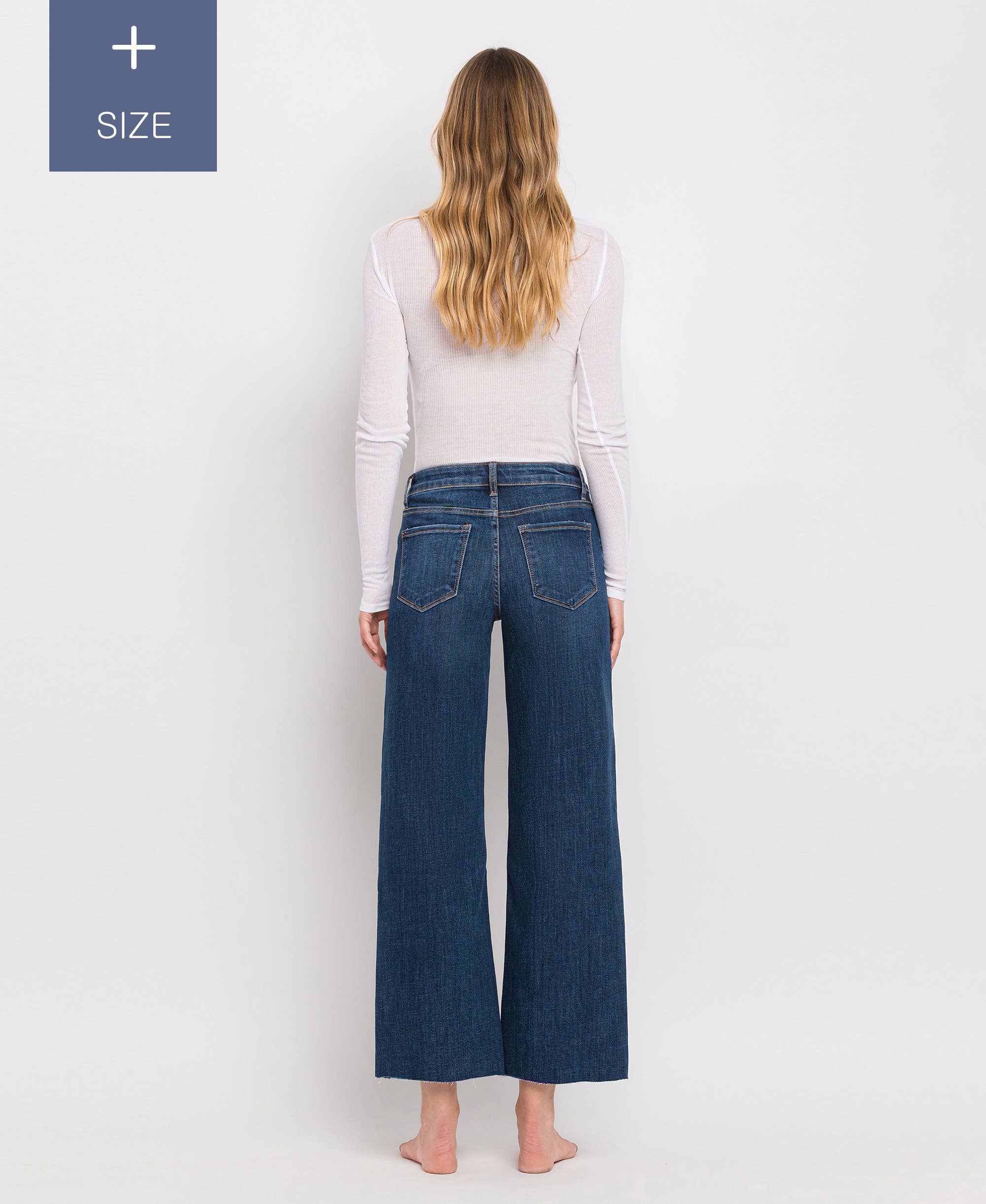 Mid Rise Wide Leg Jean