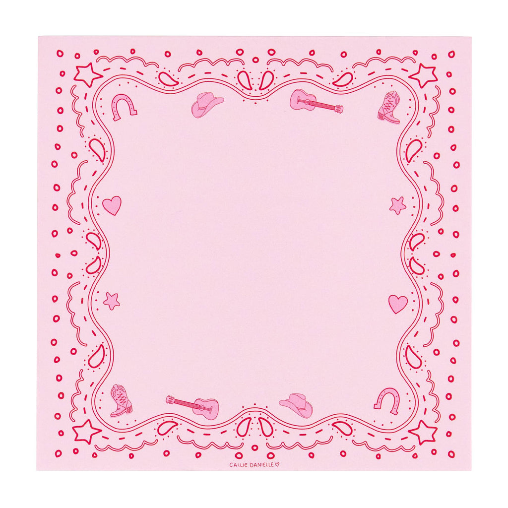 Pink Bandana Western Notepad