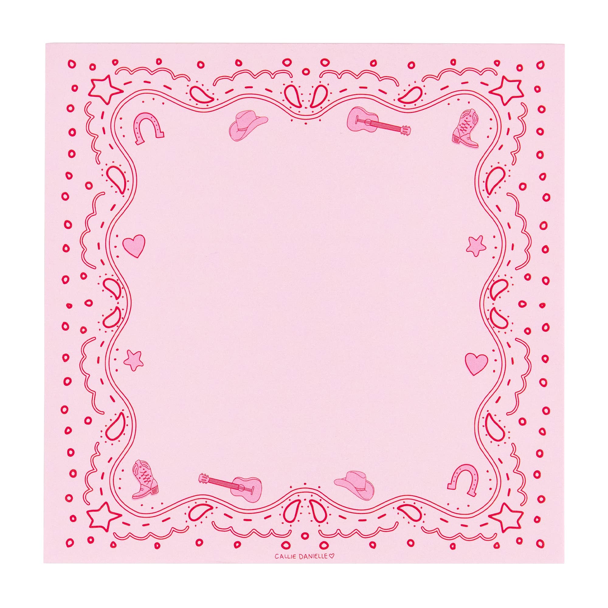 Pink Bandana Western Notepad