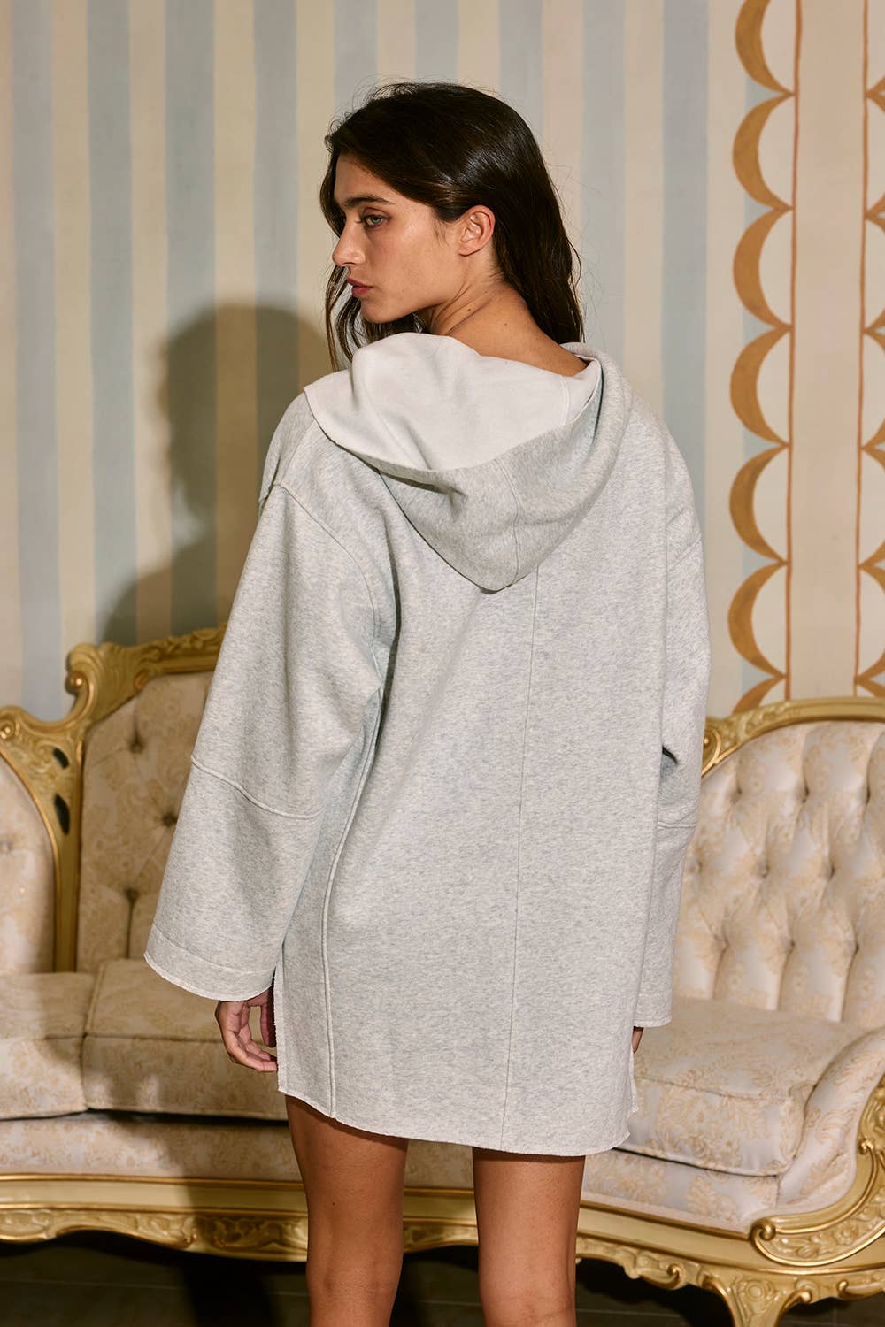 Side Slit Pullover Hoodie