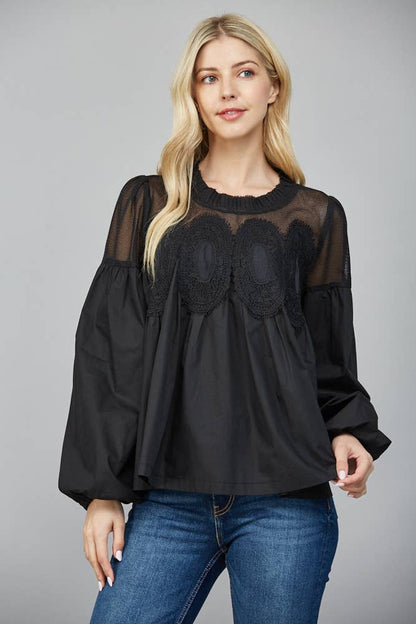 Lace Mauve Blouse