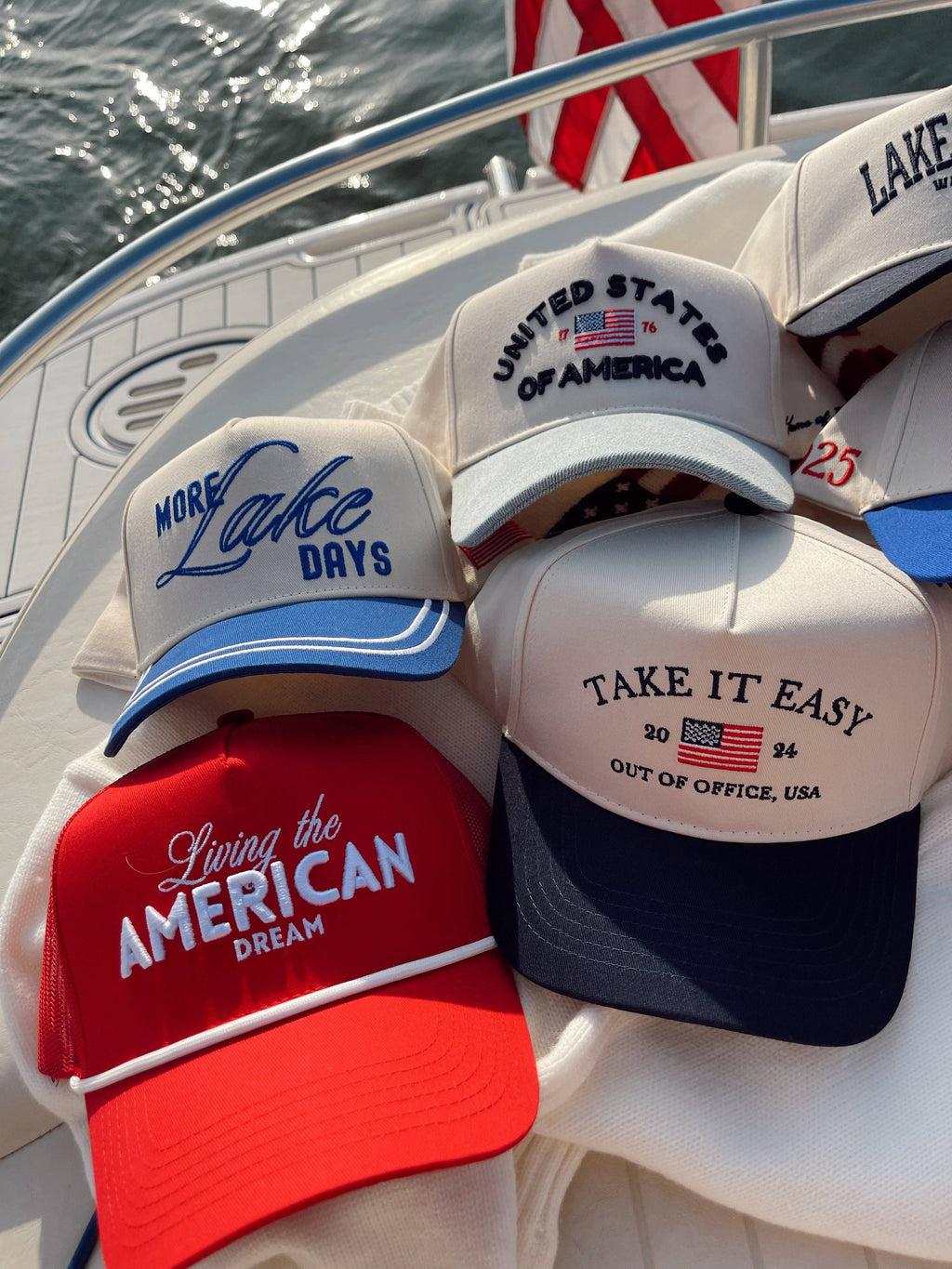 Living the American Dream | Red Vintage Trucker Hat