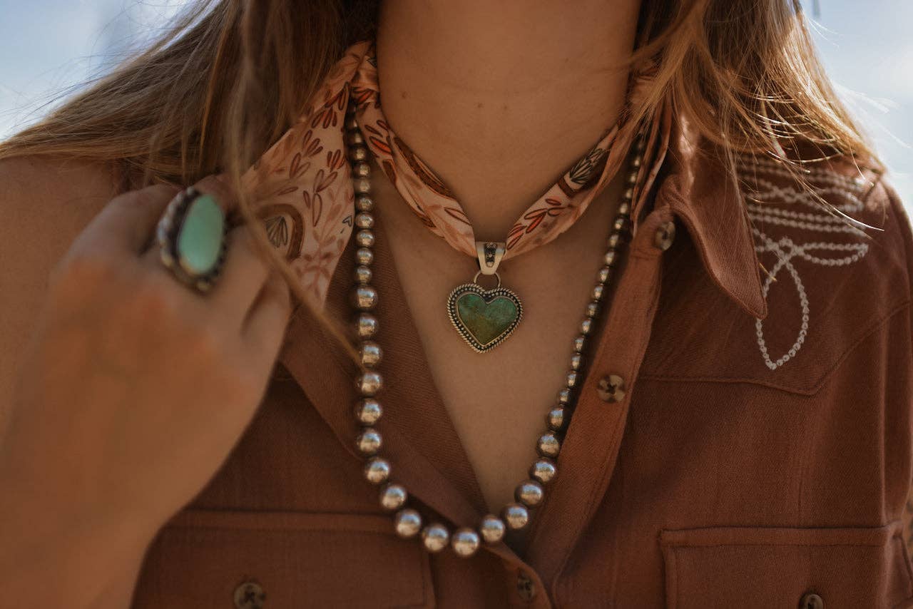 Western Harvest in Dusty Rose Silk Twilly