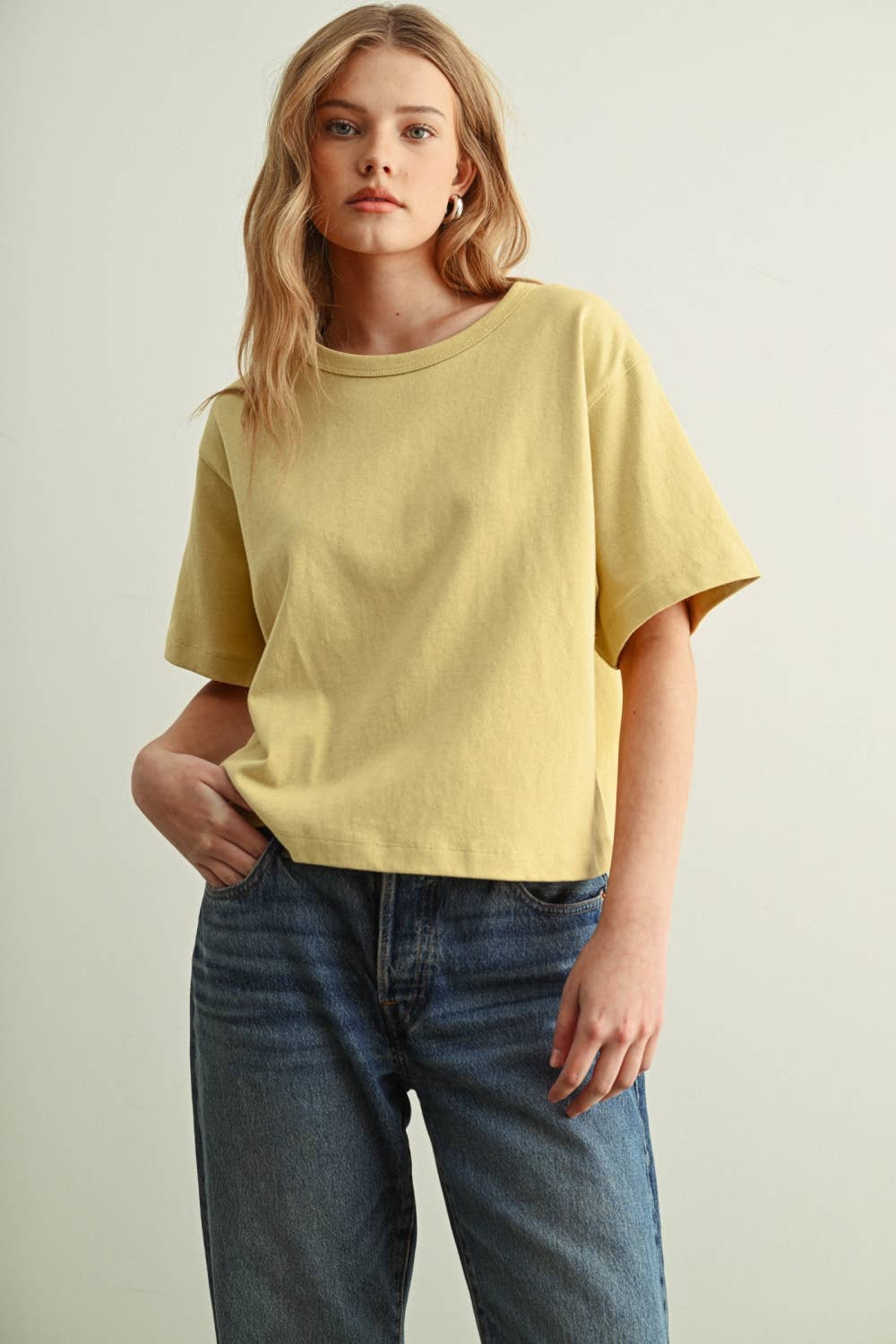 Short Sleeve Linen Knitted Top