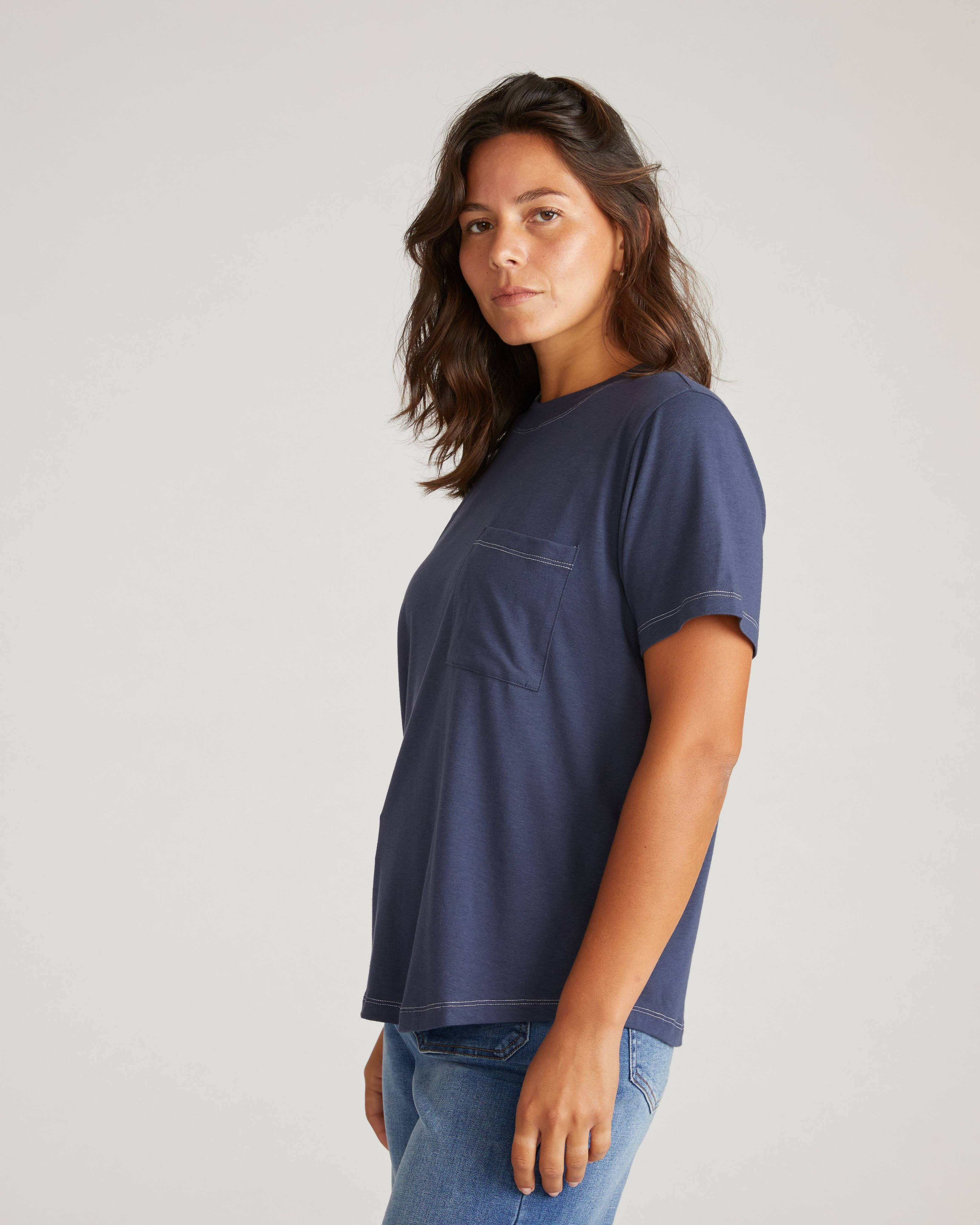 Garcon Tee - Washed Indigo