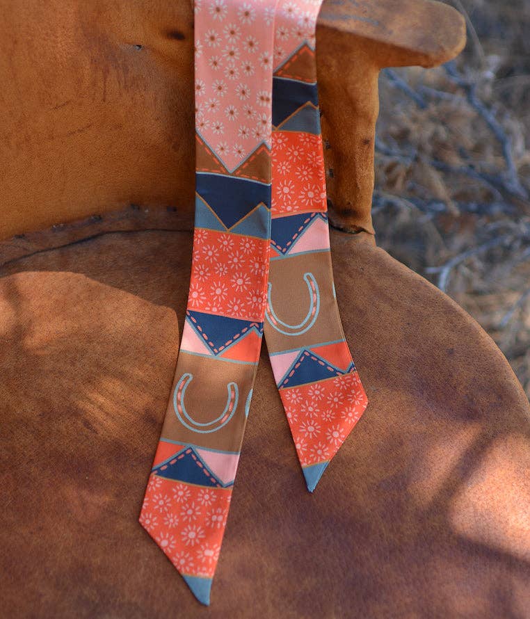 Frontier Bound Quilted Patchwork Silk Twilly