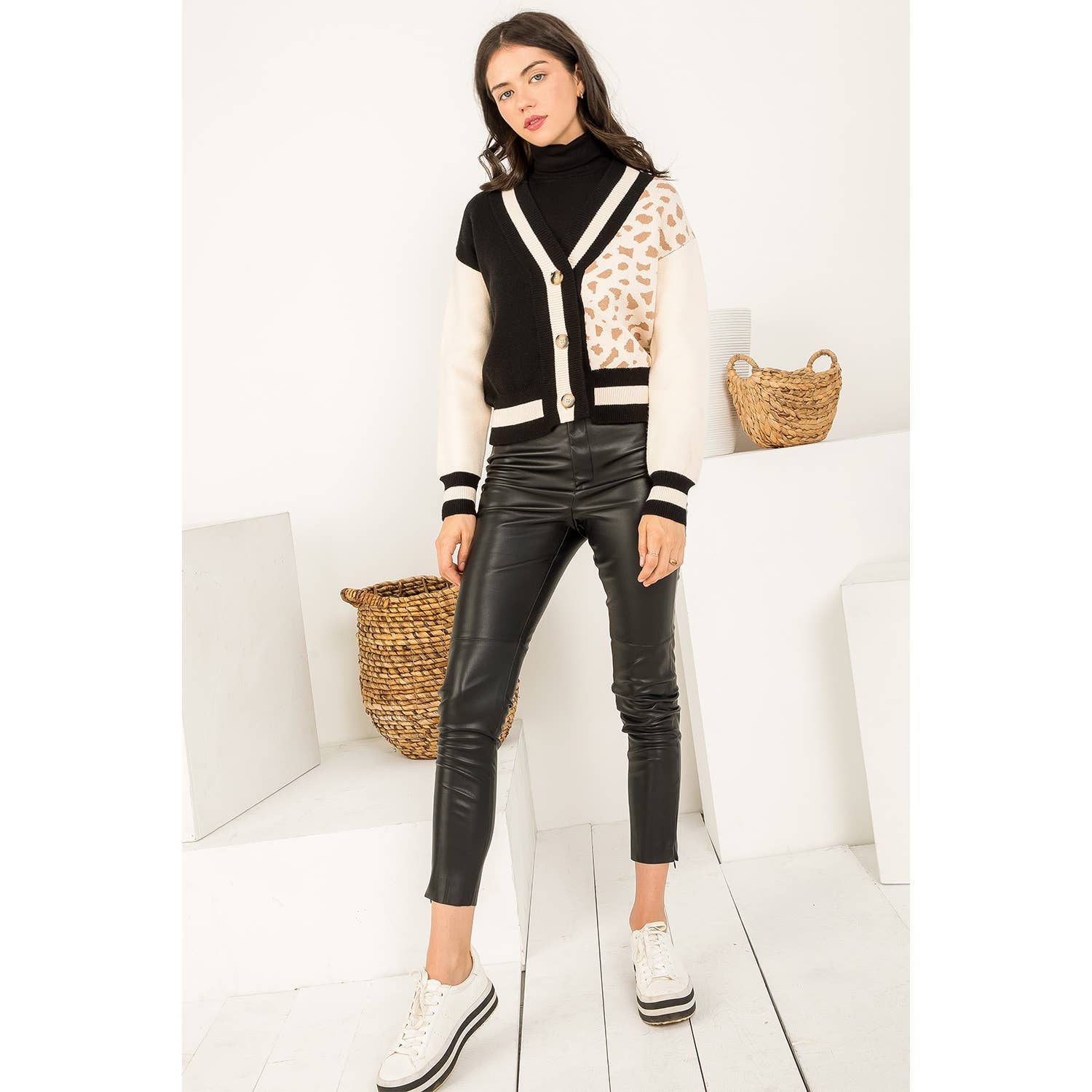 Leopard Knit Cardigan