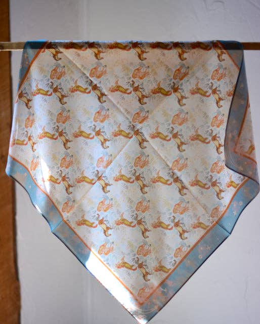 Wild Horses Mustang Meadow Wild Rag Silk Scarf Shortie