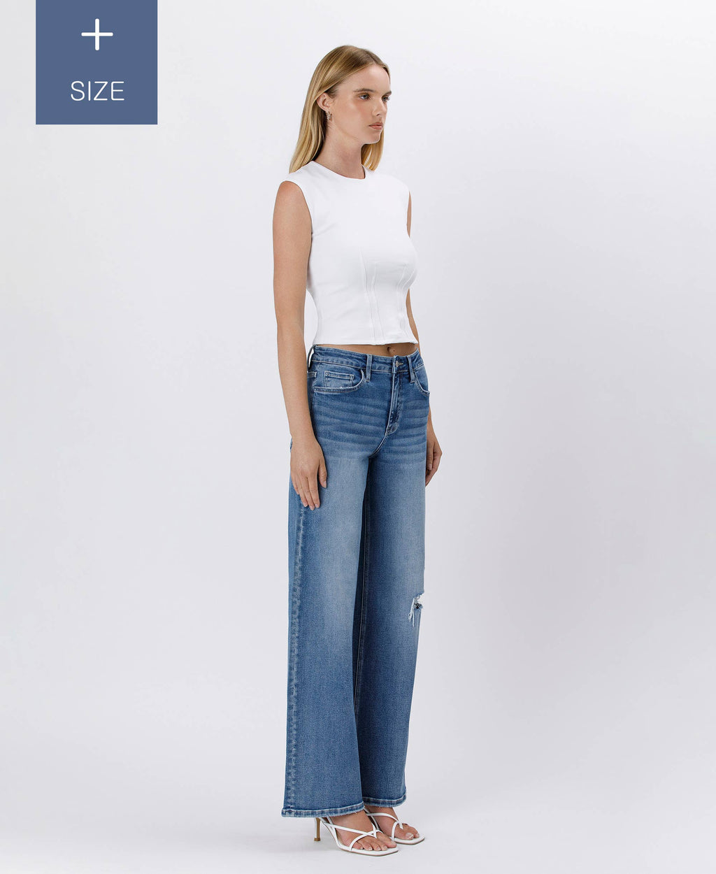 Super High Rise Baggy Wide Jeans