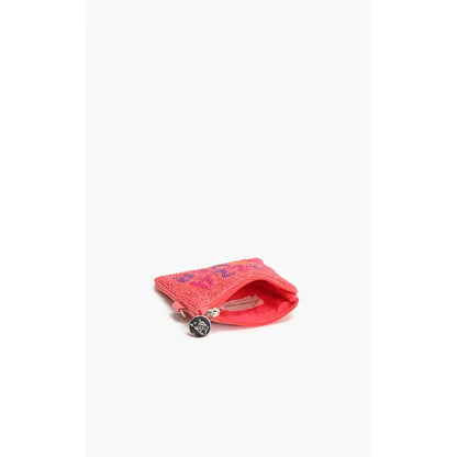 Mini Beaded Pouch with Wrist Strap (Pizza Lover)