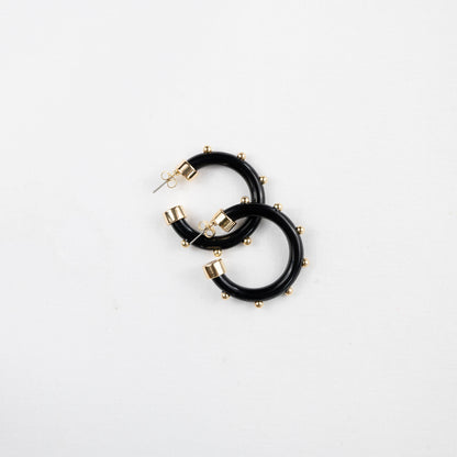 Small Black (with Gold Studs) Hoo Hoops