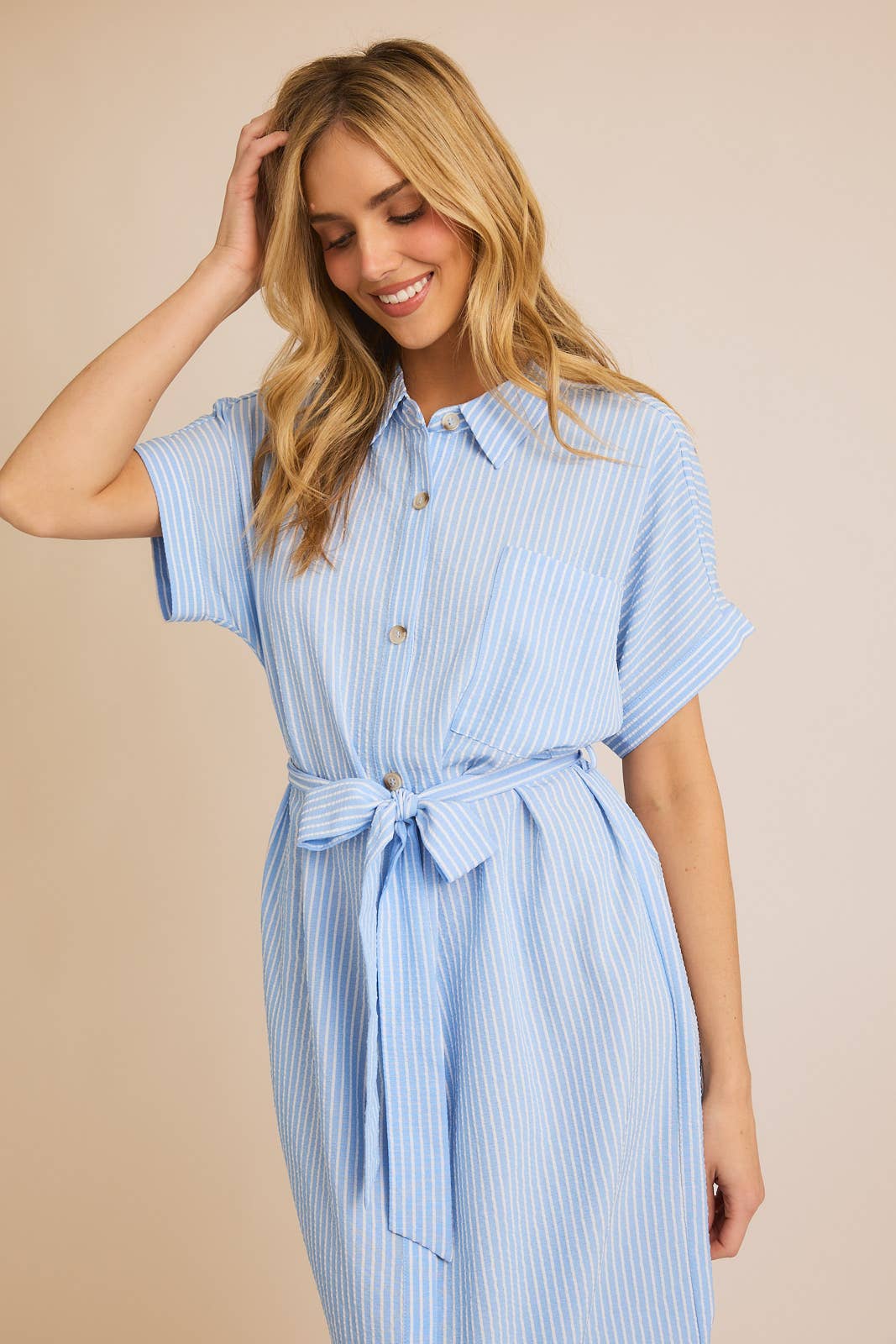 The Seabreeze Striped Shirt Dress