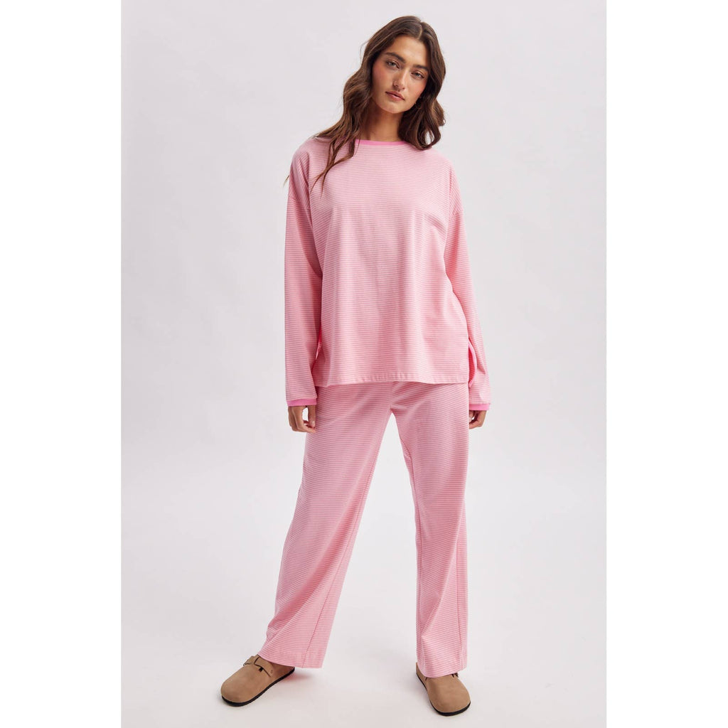Rose Striped Pants Set