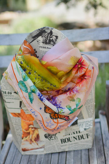 The Lone Star State Inspired Wild Rag Texas Silk Scarf