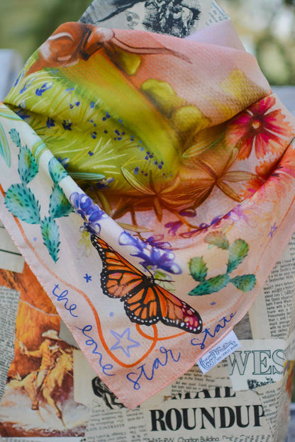 The Lone Star State Inspired Wild Rag Texas Silk Scarf