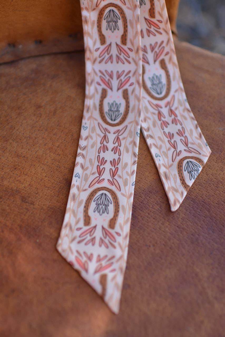 Western Harvest in Dusty Rose Silk Twilly