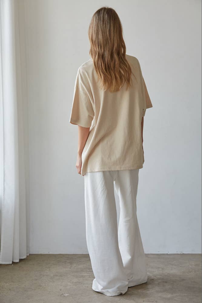 Cotton Drop Shoulder Oversized Shirt