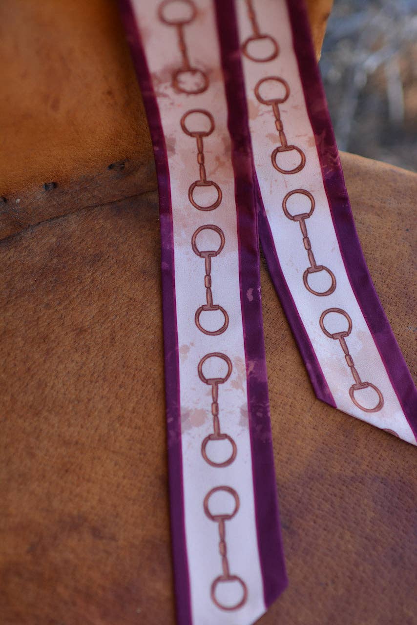 Show Day Dee Ring Snaffle Bit Silk Western Cowgirl Twilly Scarf