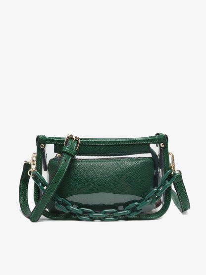 Jessica Clear Crossbody with Chain