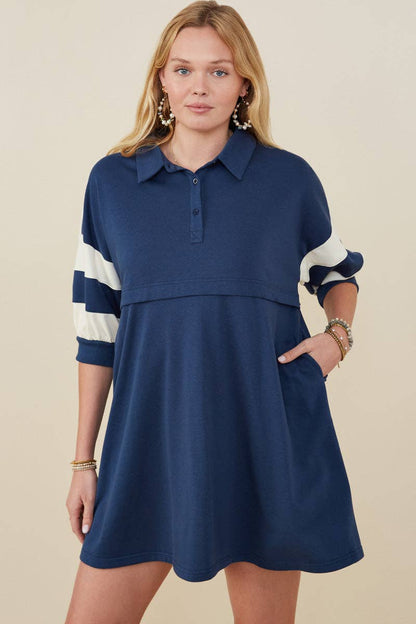 Color Block Sleeve Dress