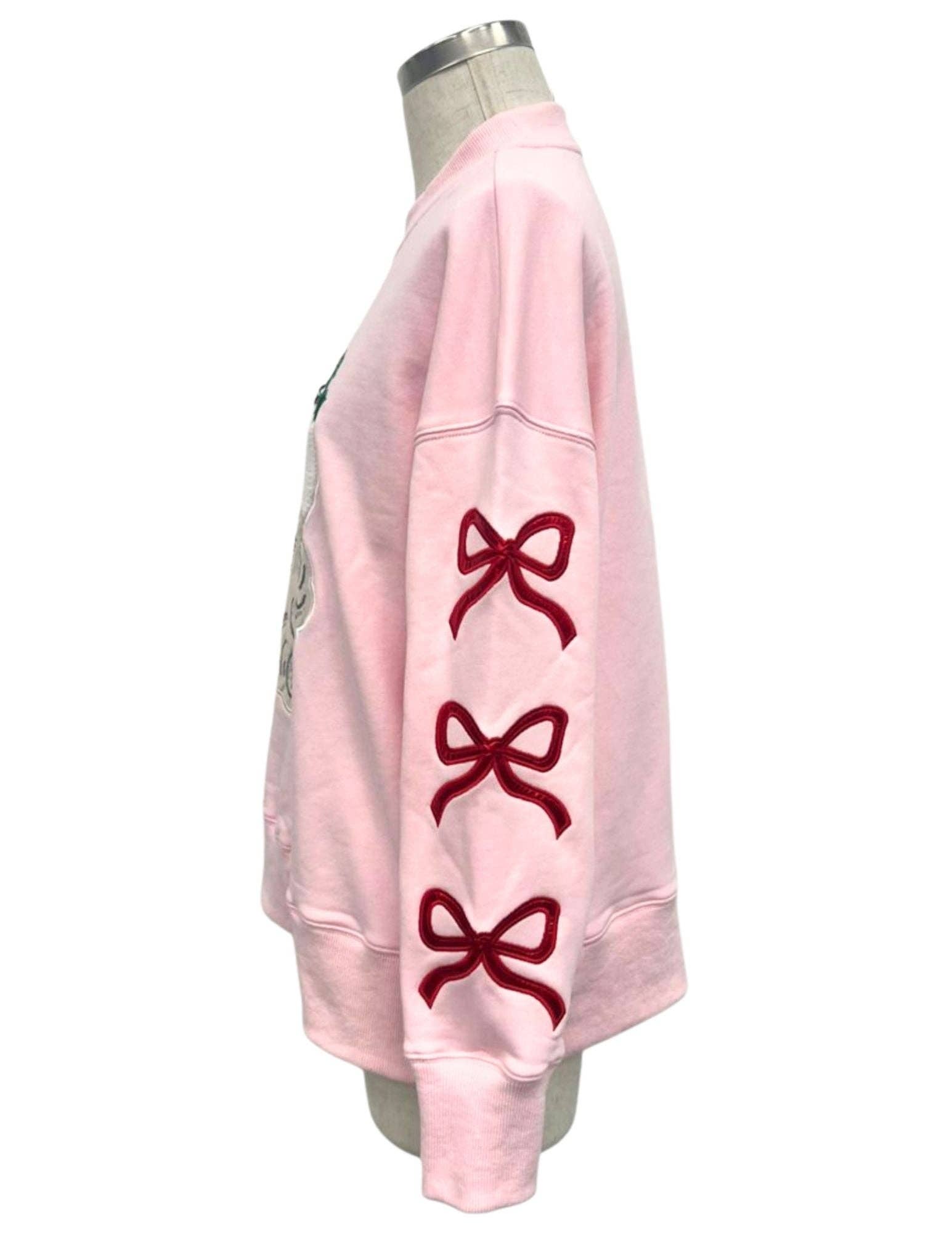 Sequin-Embellished Vintage Santa Sweatshirt