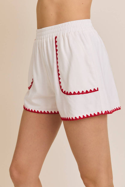 Scallop Stitched Shorts