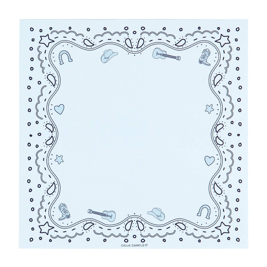 Blue Bandana Western Notepad