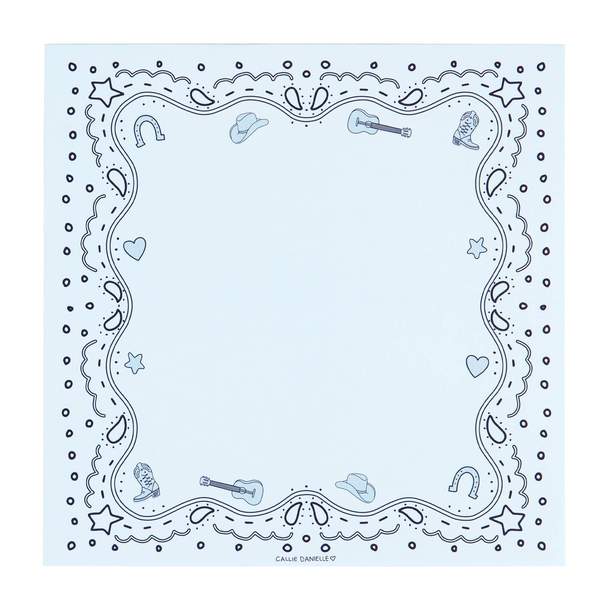Blue Bandana Western Notepad