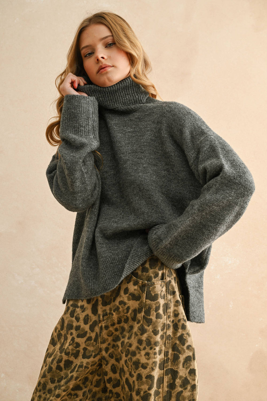 Mocha Turtle Neck Sweater